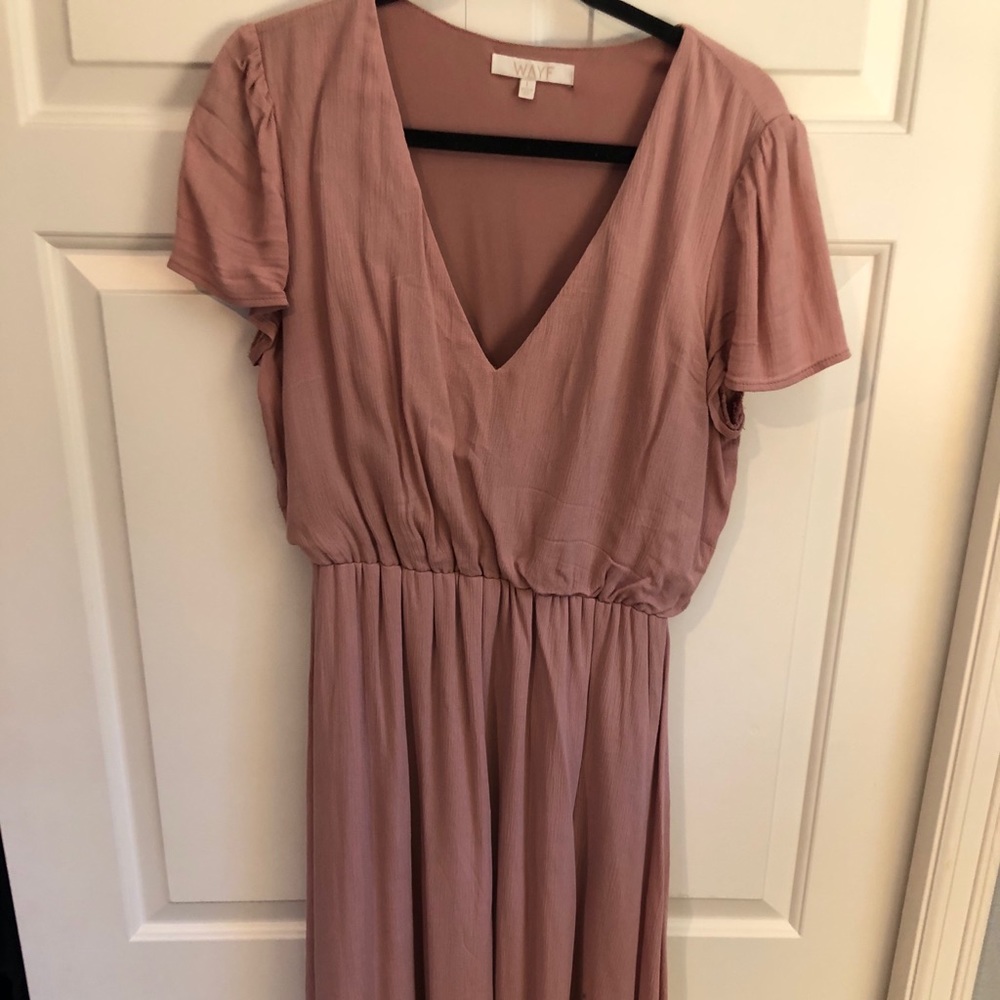 Blush Midi Chiffon Dress
